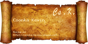 Csonka Kevin névjegykártya